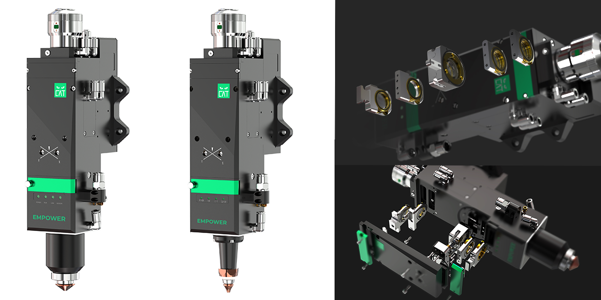 Raytools嘉强 BS06K-CAT总线款 6kW 平面切割头与三维切割头 Raytools嘉强 BS06K-CAT总线款 6kW 平面切割头与三维切割头